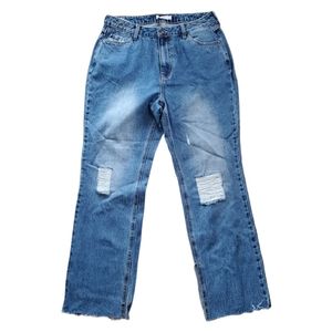 Anthro Avec Les Filles Jeans Distressed Destroyed High Rise Waist Boot Cut